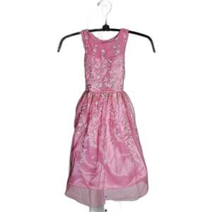 Pretty Pink Embroidered Dress for Girls